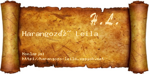 Harangozó Leila névjegykártya